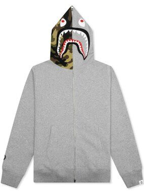 BAPE LONG LENGTH SHARK ZIP HOODIE Ladies Size XS